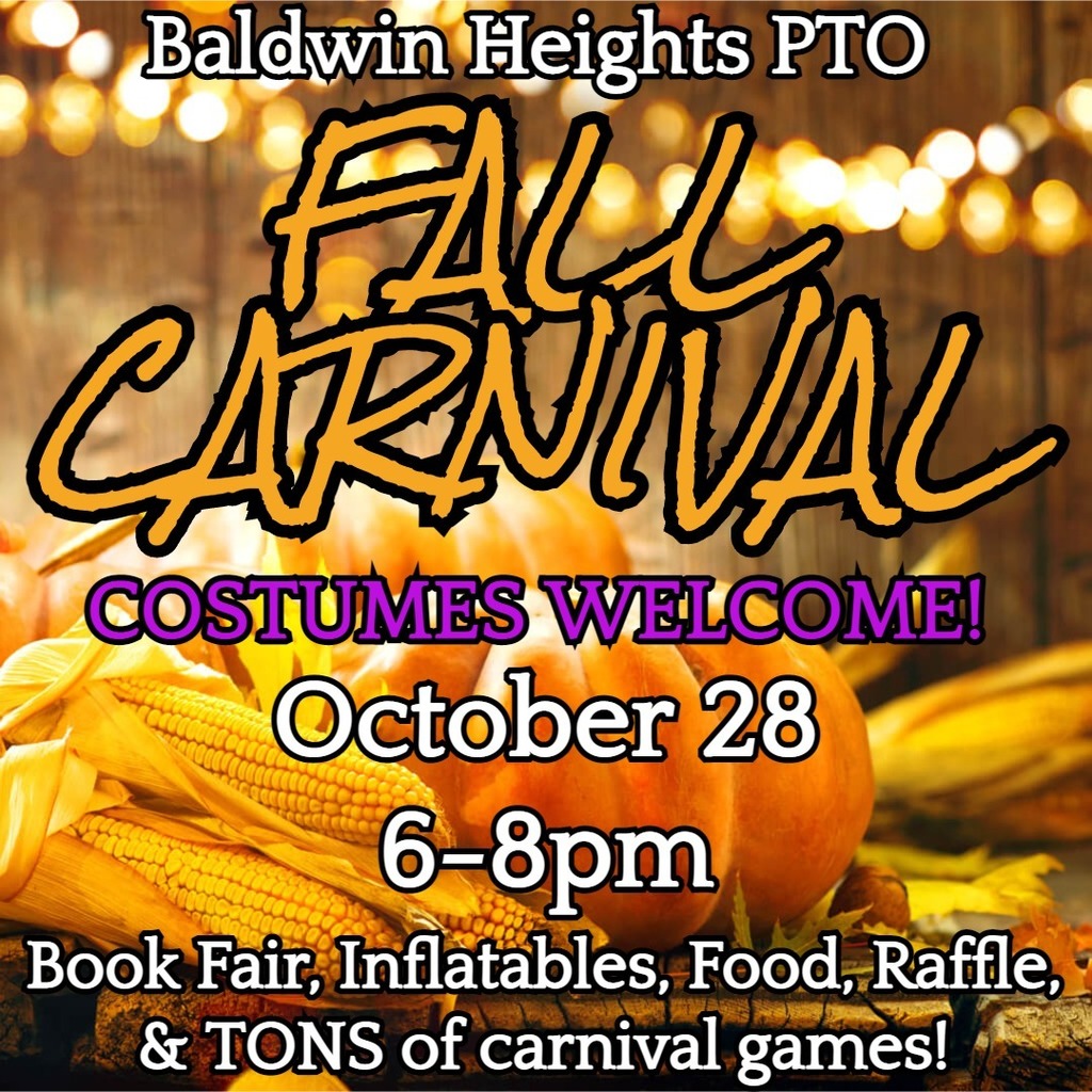 pto fall carnival oct 28 6-8pm