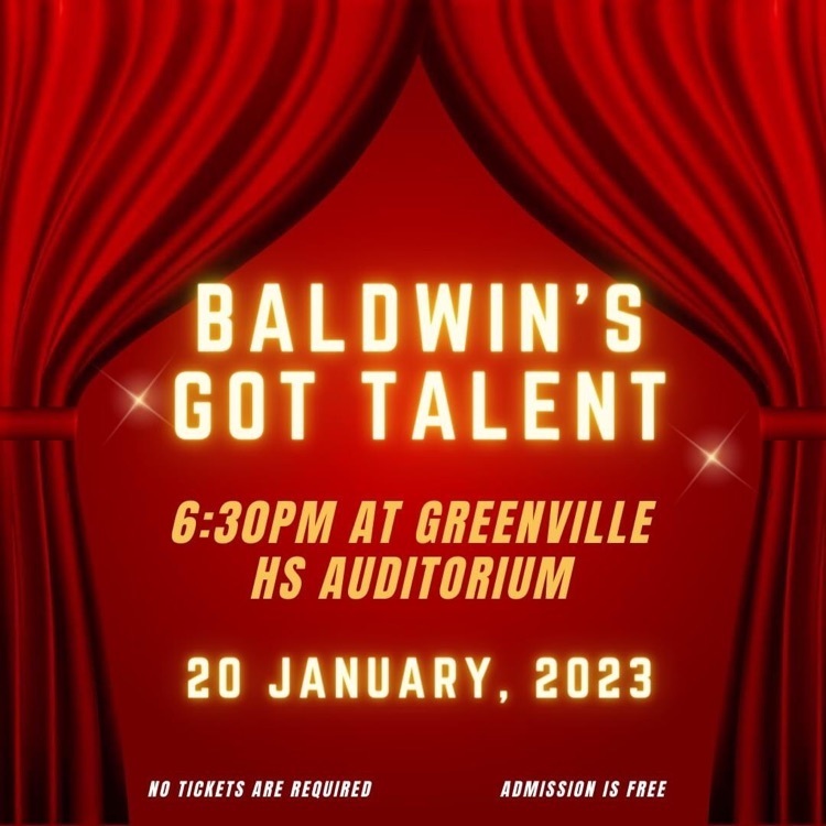 Baldwin heights talent show reminder