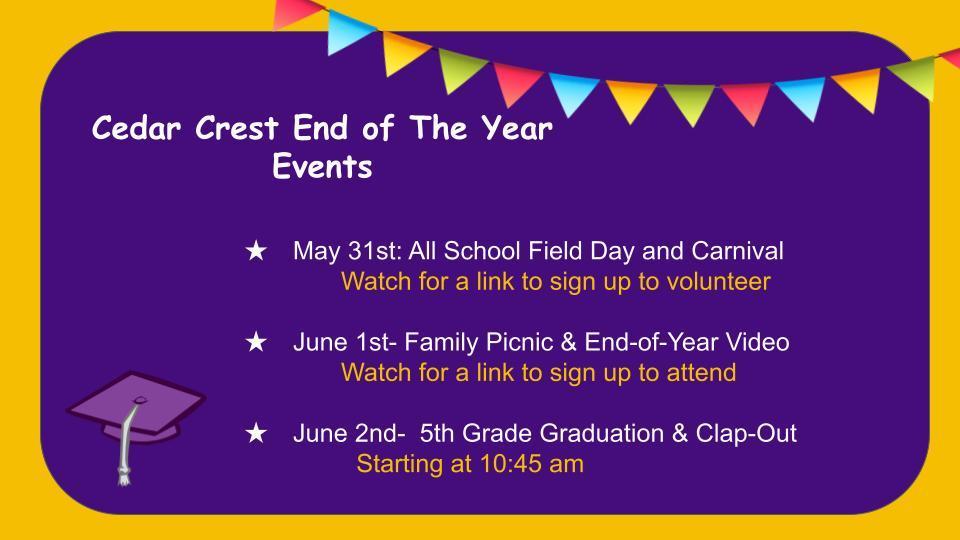 End of Year Events
